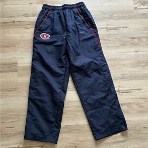 Montreal Canadiens Reebok Navy Blue NHL Track Pants with Red Details